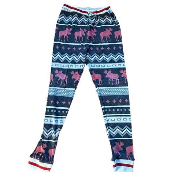 LazyOne Boys Gray/Red Moose Long Sleeve/Pants Pajama Set - 8 - Picture 4 of 9